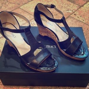 Ellen Tracy Wedge Sandals